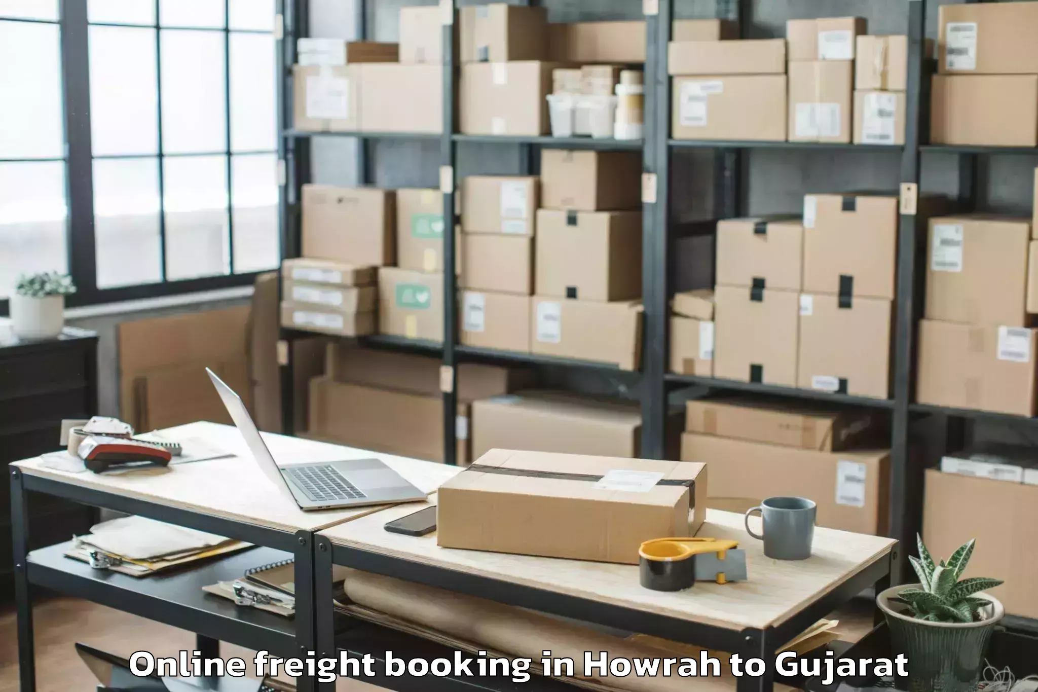 Easy Howrah to Dhasa Online Freight Booking Booking